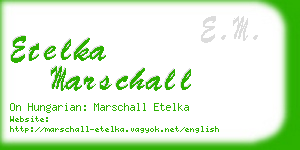 etelka marschall business card
